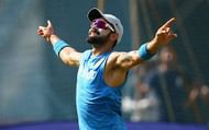 MUMBAI, INDIA - MARCH 30:  Virat Kohli of India trans during an India training session at Wankhede Stadium on March 30, 2016 in Mumbai, India.  (Photo by Ryan Pierse/Getty Images)